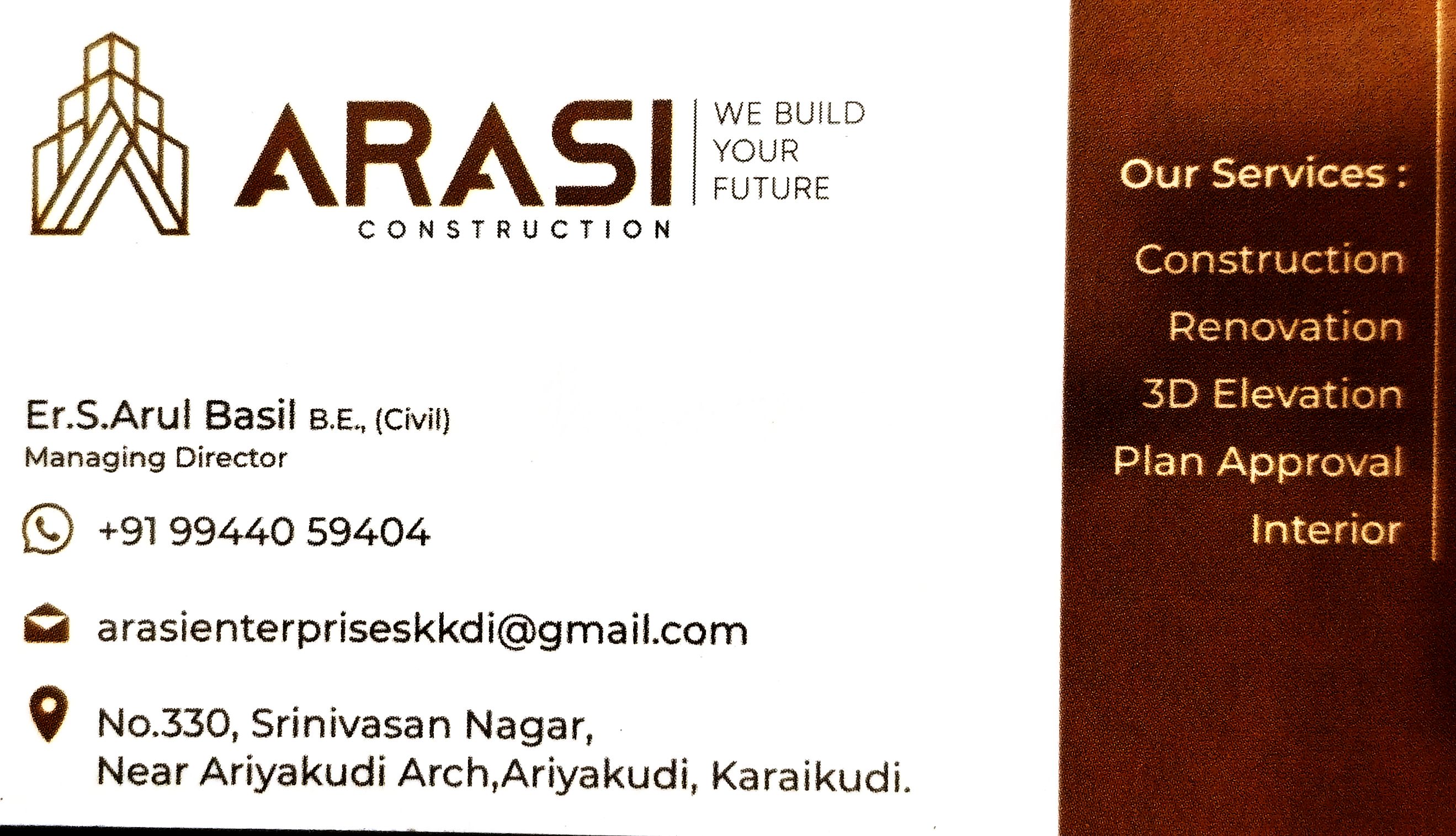 ARASI BUILDERS & BUILDING MATERIALS IN KARAIKUDI - thebusinessads